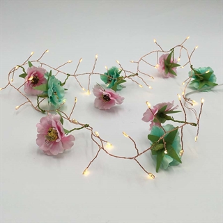 Istap lyskæde med blomster